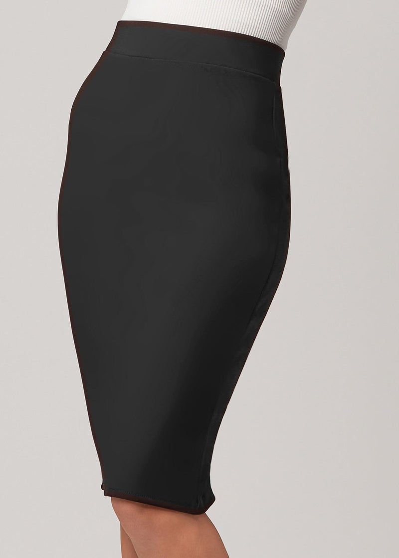 Conceited Skirts for Women - Pencil Skirt - Wear to Work - Midi Length in Regular and Plus Size - Many Colors - Classic Black - Small - Image 5